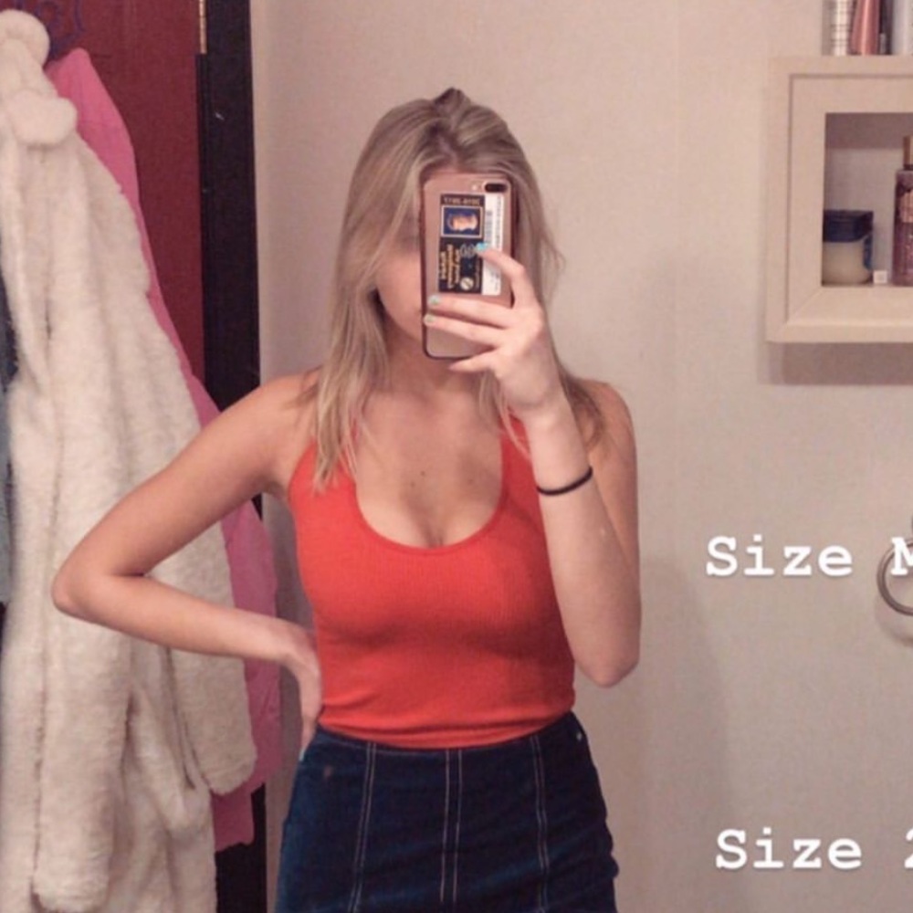 Red halter top